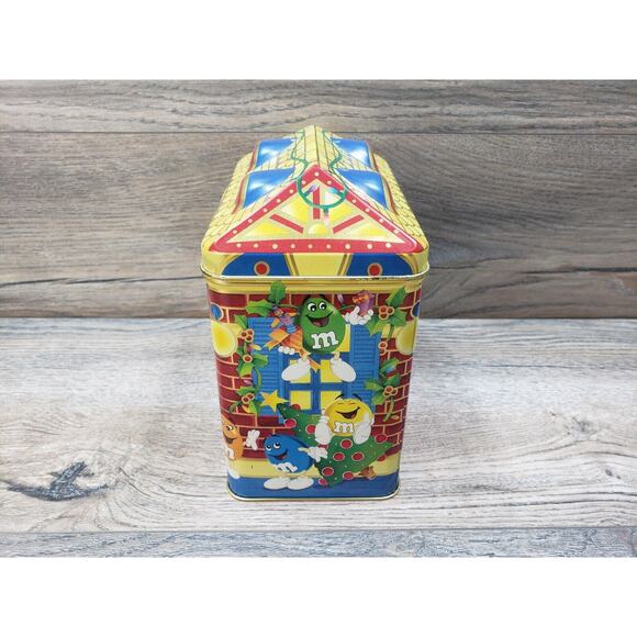 M&M's Limited Edition Christmas Village Candy Toy Shop Collectors Tin 1996 Empty - Picture 4 of 7